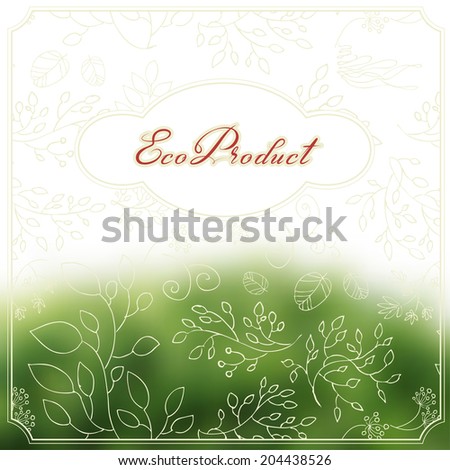 Eco design with blurry background, vector
