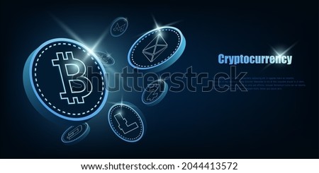 Crypto currency,crypto currency coin. International stock exchange.  Royalty-Free Stock Photo #2044413572