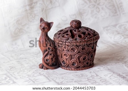 Toy sculpture of an Egyptian cat