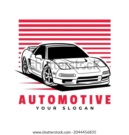 automotive car silhouette logo template Royalty-Free Stock Photo #2044456835