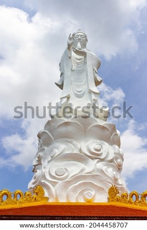 The Huge Statue Of Bodhisattva At Ho Quoc Pagoda In Phu Quoc Island, Vietnam.
