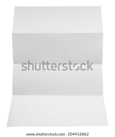 Folded white paper