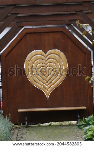 heart shape made of wood