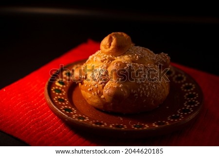 Mexican traditional bread with background