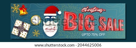 Vector illustration of Merry Christmas sale banner, shop now, Christmas sale template for webs