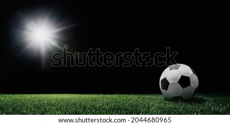 football field with glowing spotlight