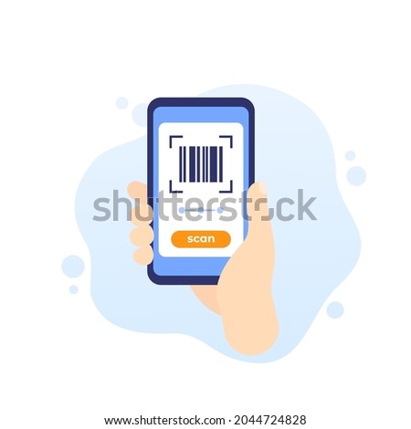 barcode scanning app vector icon