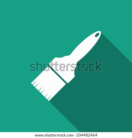 paintbrush icon with long shadow