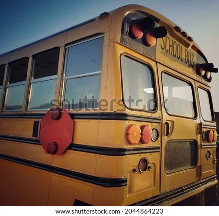 Old school bus, transport of children