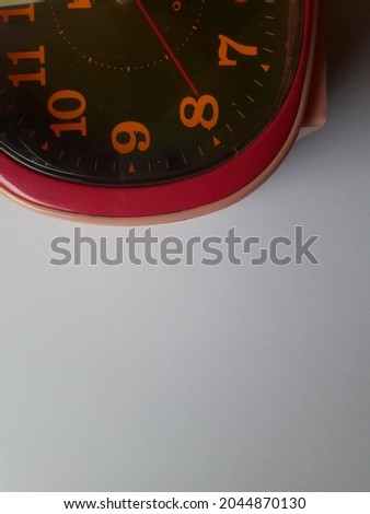 alarm clock photo on white background