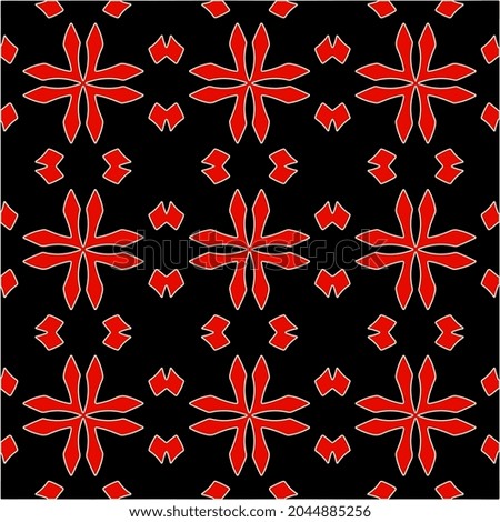 repeatable abstract pattern background.Perfect for fashion, textile design, cute themed fabric, on wall paper, wrapping paper, fabrics and home decor. black and red color.