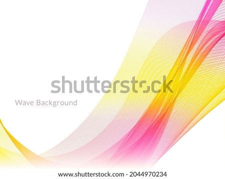 colorful dynamic wave style background design vector