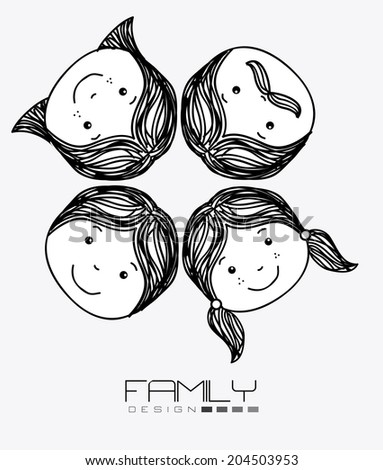 family design over white background vector illustration