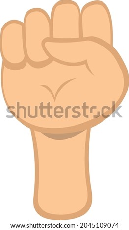 Vector illustration of a hand with a closed fist