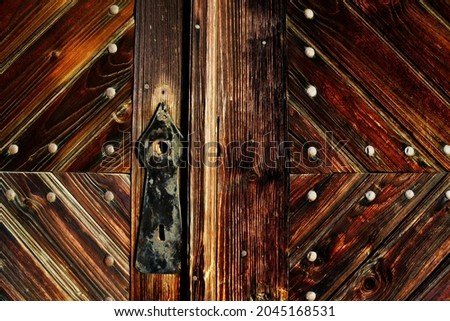 The door to the Orthodox church of St. Michael the Archangel in Bystre, Bieszczady Mountains