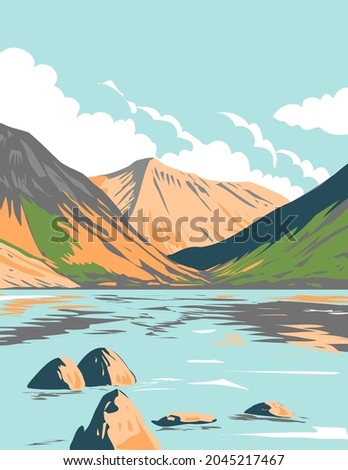 Wasdale Head and Wast Water in Lake District National Park in Cumbria England UK Art Deco Poster Art
 Royalty-Free Stock Photo #2045217467