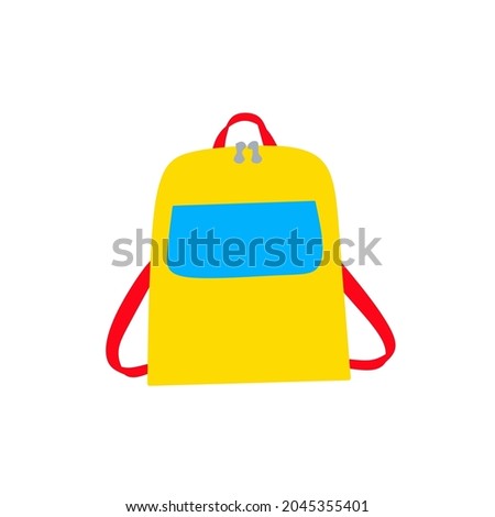 vector illustration of a child's school bag on a white background