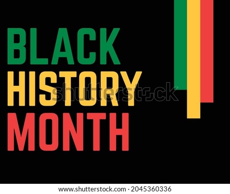 Black History Month Simple Flag Vector