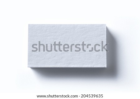 Blank letterpress business cards with clipping path to replace your design
