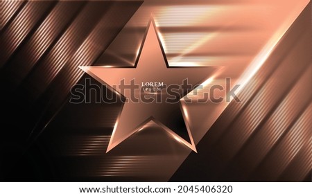 Luxury gold star abstract futuristic modern background Royalty-Free Stock Photo #2045406320