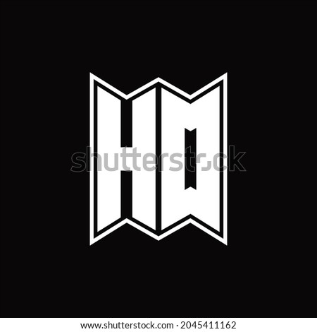HD Logo monogram with emblem style design template on black background