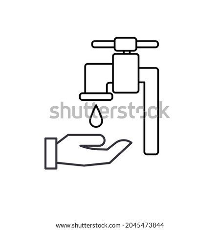 wash hand, icon sign for hygienic
