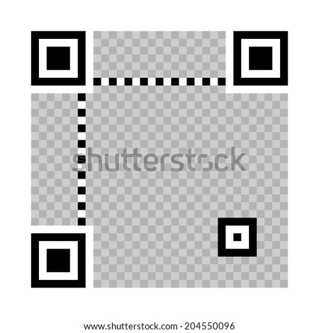 vector QR-code on a white background, the designer to create your own binary code 