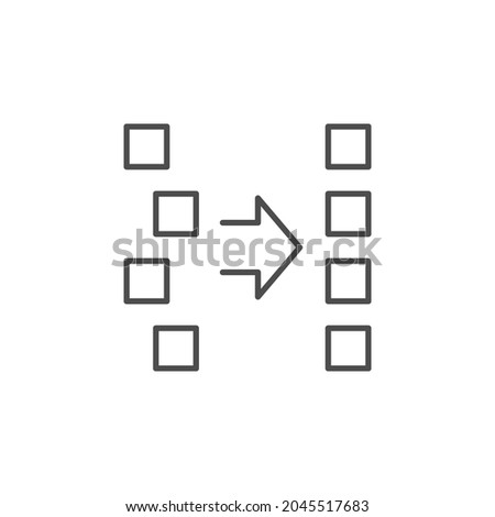 Ordering or alignment line outline icon Royalty-Free Stock Photo #2045517683