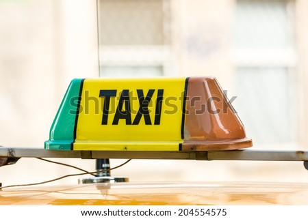 Taxi Cab Sign