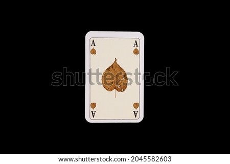 Ace card with a dry sheet in the middle.  