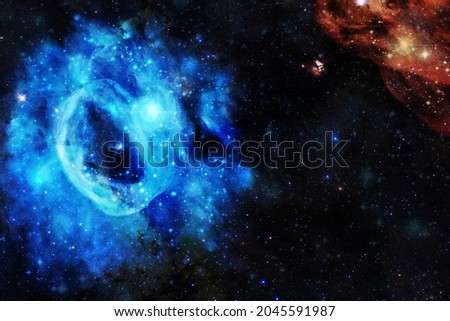 Nebula, cluster of stars in deep space. Science fiction art. Elements of this image furnished by NASA.
