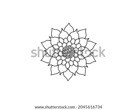 flower pattern elements vector hand drawing