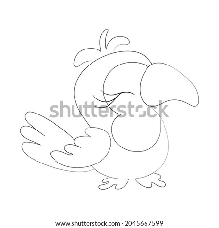 Birds Coloring Book pages for kids and toddlers. Children coloring pages.