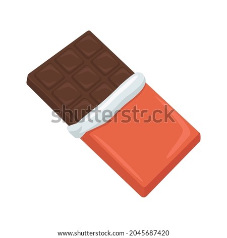 Chocolate Sign Emoji Icon Illustration. Sweet Food Vector Symbol Emoticon Design Clip Art Sign Comic Style.