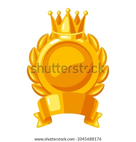 Award and trophy emblem. Reward item sports or corporate competitions.