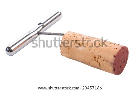 corkscrew and cork
