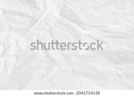 Crumpled paper background in classic white color. High quality photo