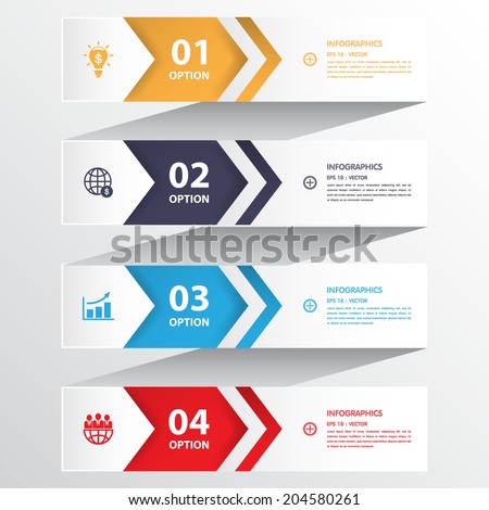 Design  number and icon banners template/graphic or website
