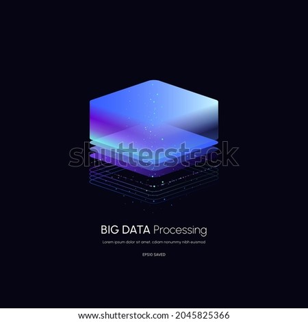 Data visualization concept. Data analytics platform 3d isometric vector illustration. Computer storage or agricultural workstation.
 Royalty-Free Stock Photo #2045825366