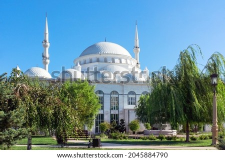 Grand Djuma Mosque in Makhachkala, Dagestan. Royalty-Free Stock Photo #2045884790