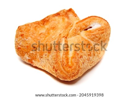 Fresh puff pastries isolated on a white background