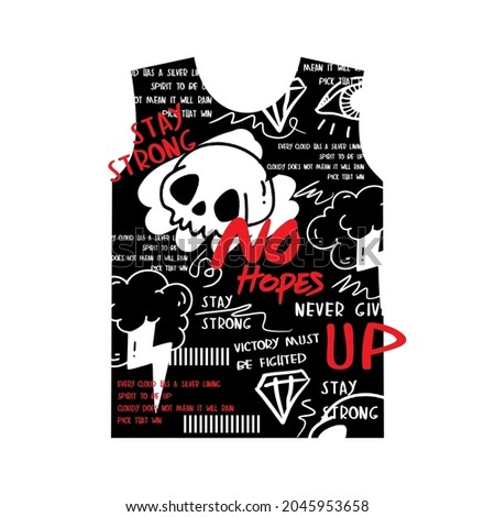 No Hope with Pattern t shirt, typography and vector illustration