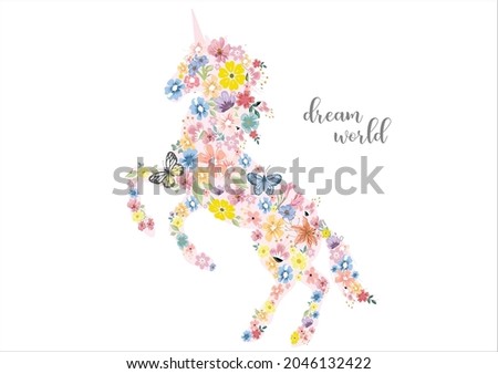 unicorn horse pony art design hand drawn