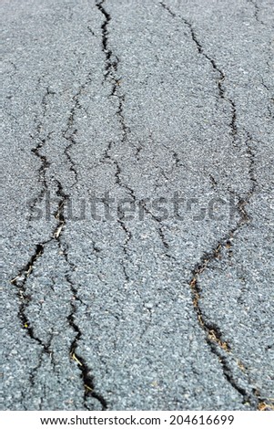 Cracks on the road background