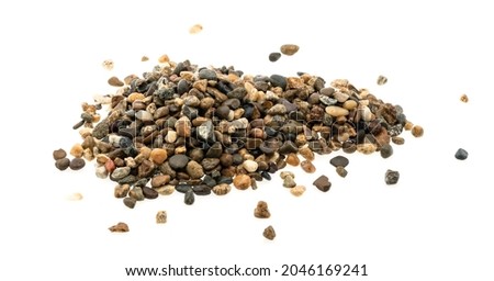 pile rocks isolated on white background and texture