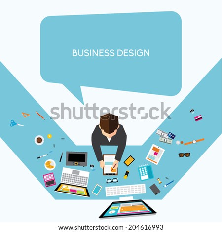 Creative Business and Office Conceptual Vector Design