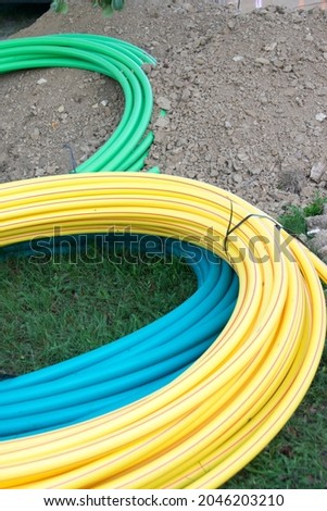 colored electric cables - electrical wiring