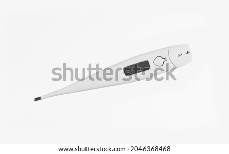 Thermometer on a white background. Electronic thermometer, temperature. Isolated