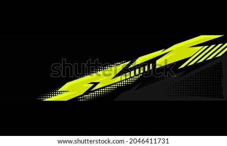 car decal warp design vector, stylish sports background with geometric sharp shapes