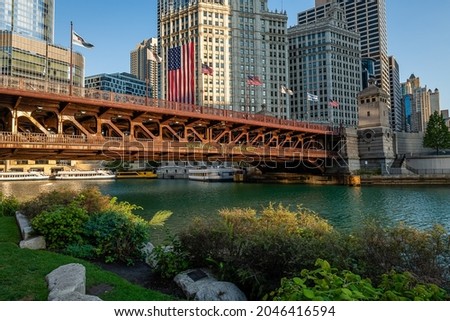 Views from the Chicago Riverwalk Royalty-Free Stock Photo #2046416594